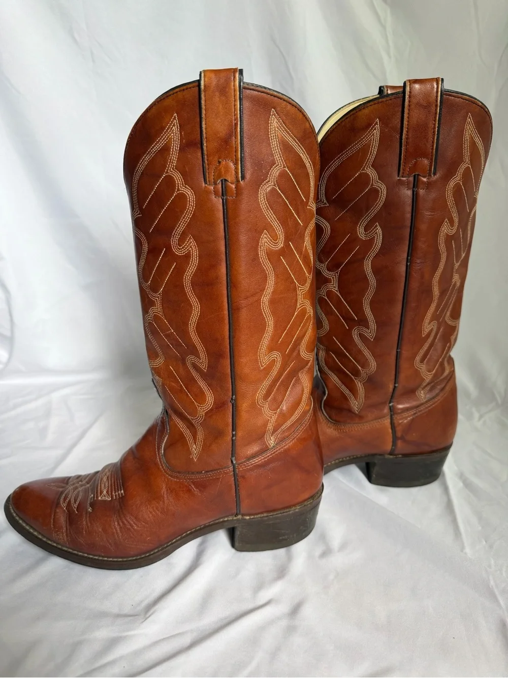Kenny Rogers Leather Western Cowboy Boots Brown Men’s 10.5 D Rodeo Vintage